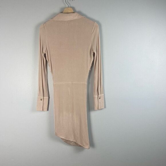 SER.O.YA CAMI RUCHED SHIRT DRESS BEIGE XS - Picture 4 of 10